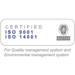 ISO 9001 and 14001 logos
